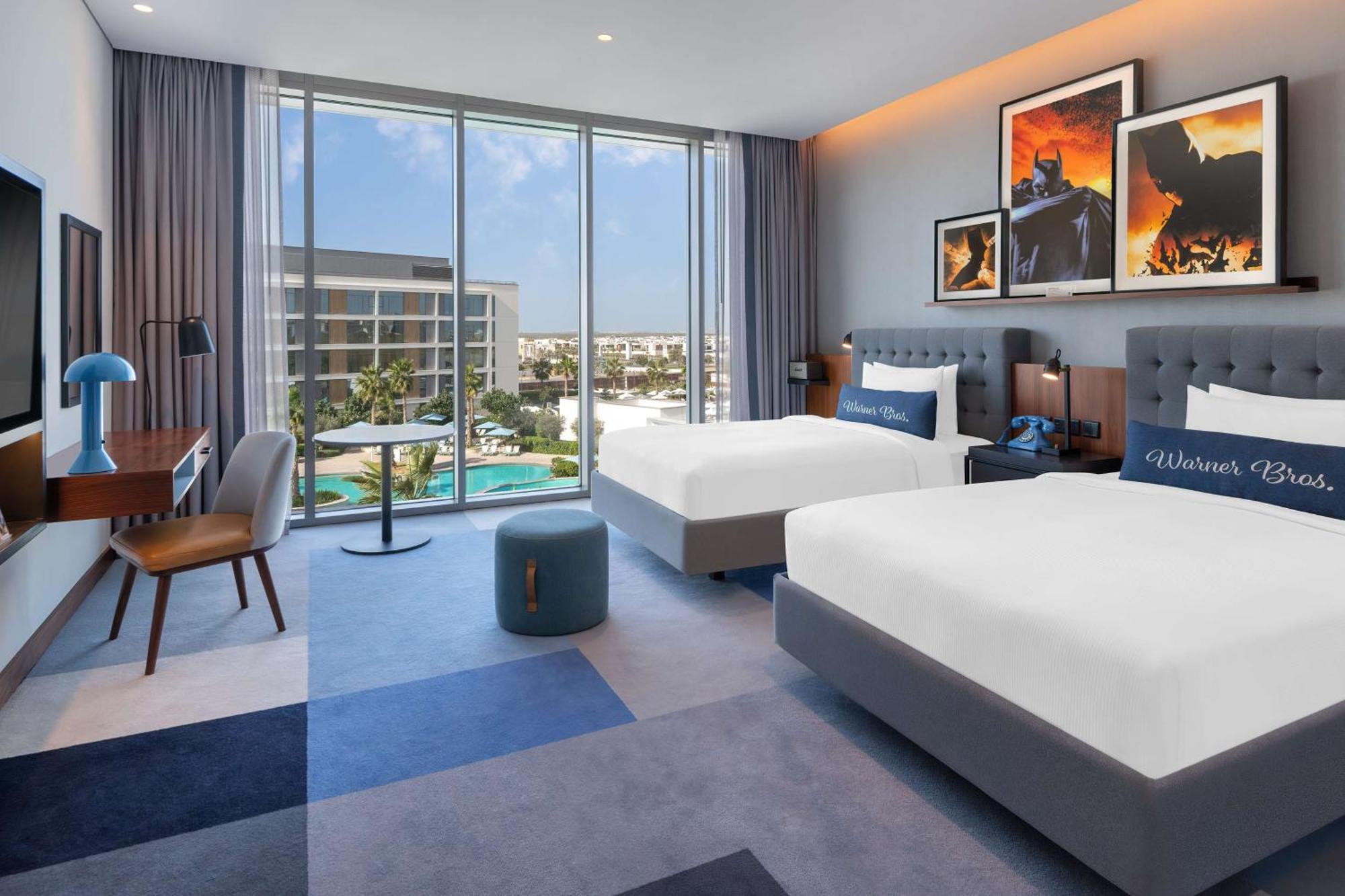 Artist Double Room with Two Double Beds, Pool View, and Theme Park Access