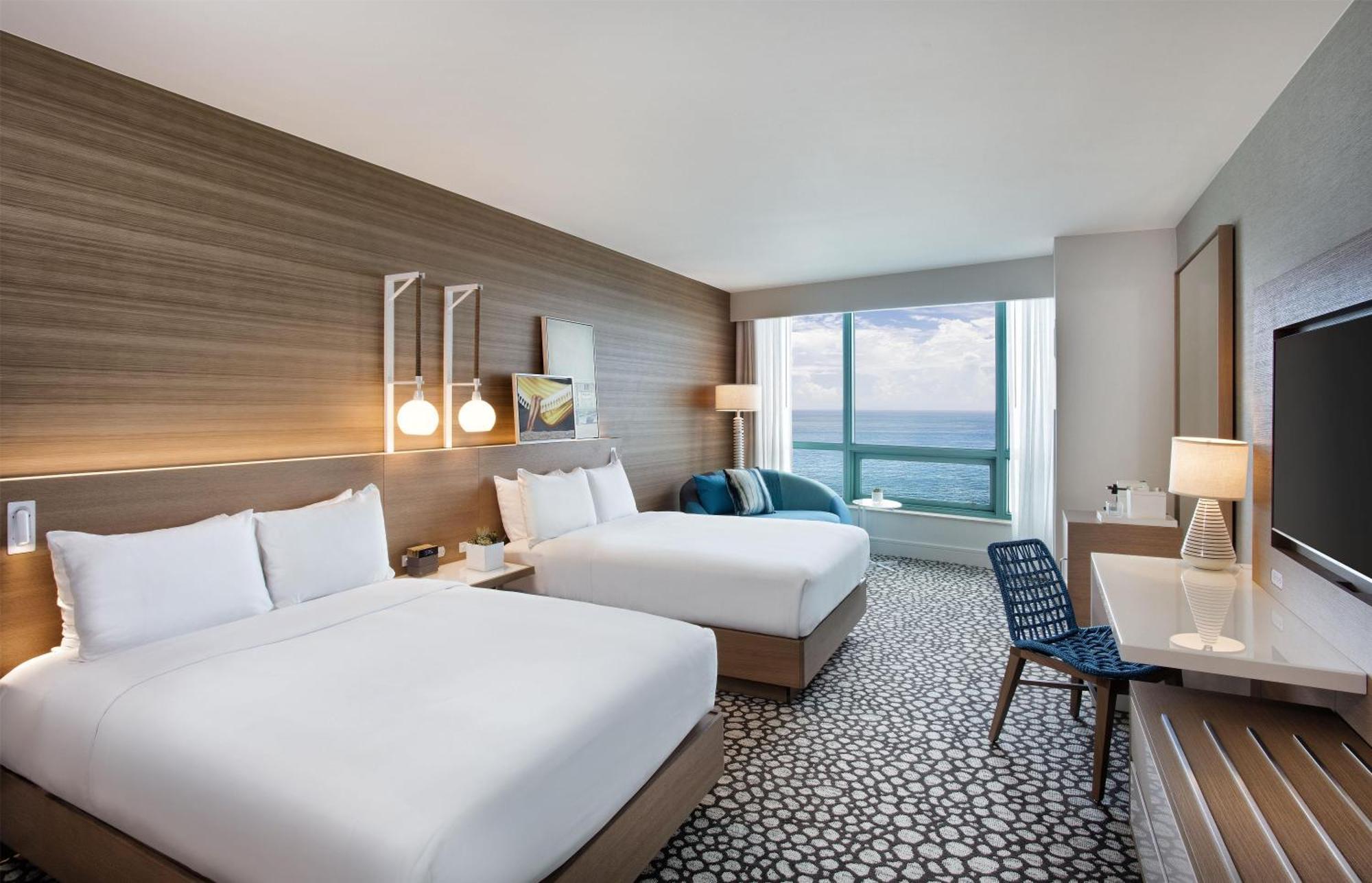 Double Room with Two Double Beds, Ocean View and Balcony